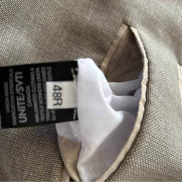 TESSUTO ITALIANO DORIANO Mens Sport Coat Blazer BIELLA ITALY 48R BEIGE - Picture 2 of 5